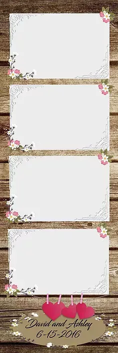 Cute Floral and Wood Photo Strip — Chicago, IL — Concept One Photography