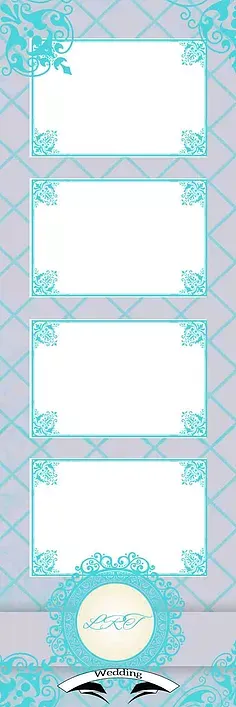 Wedding Blue Photo Strip — Chicago, IL — Concept One Photography