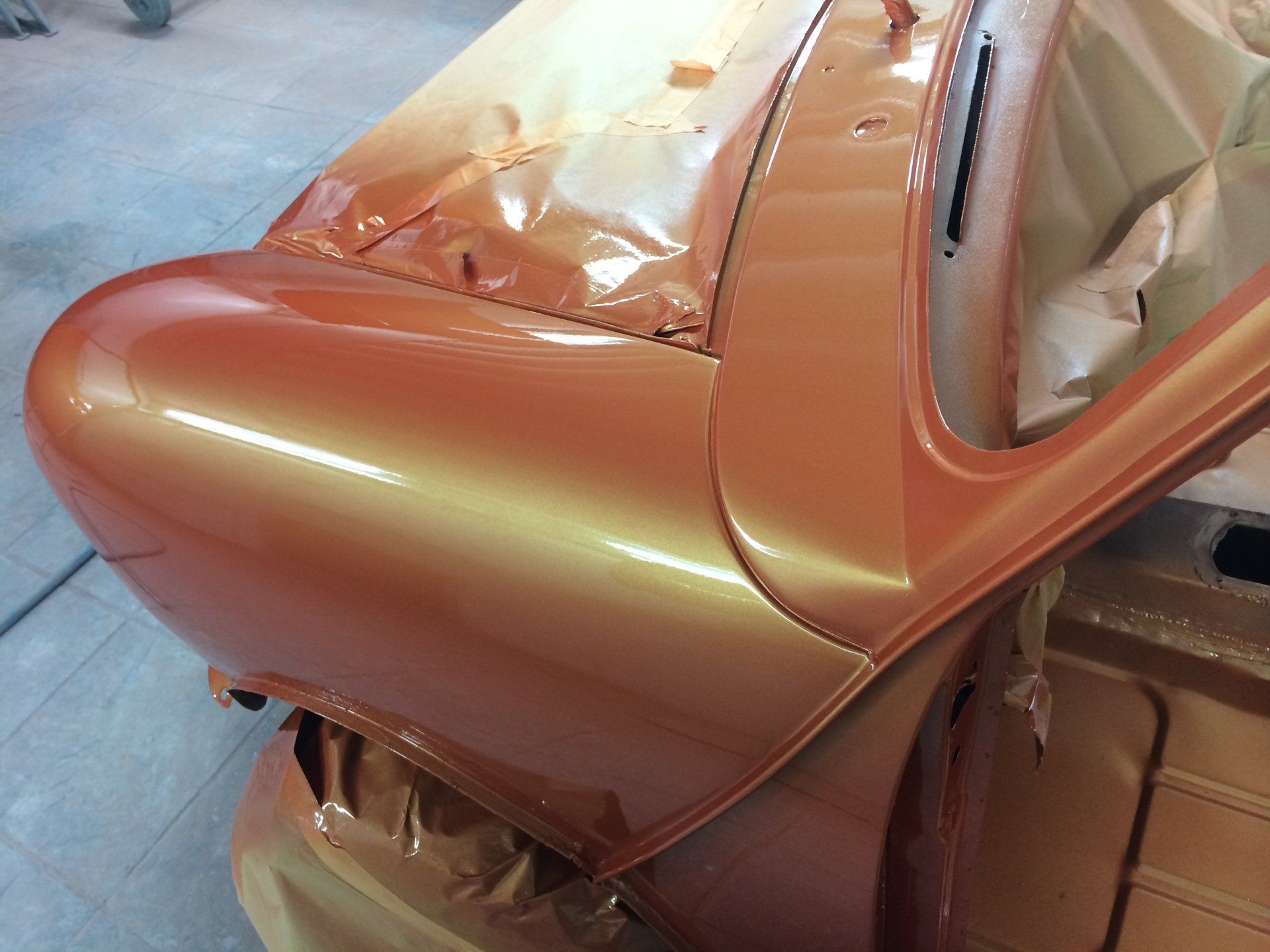 golden brown painting for a car