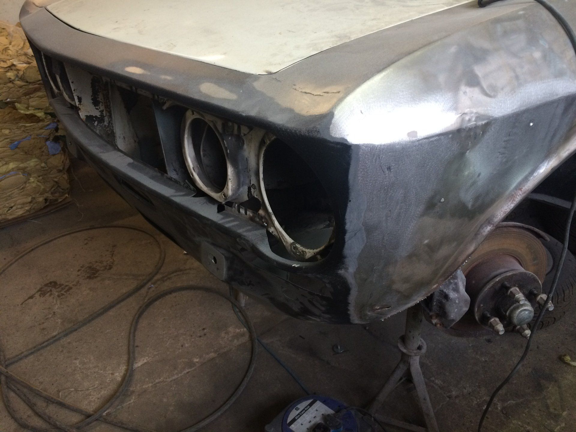 exhaust pipes of a car