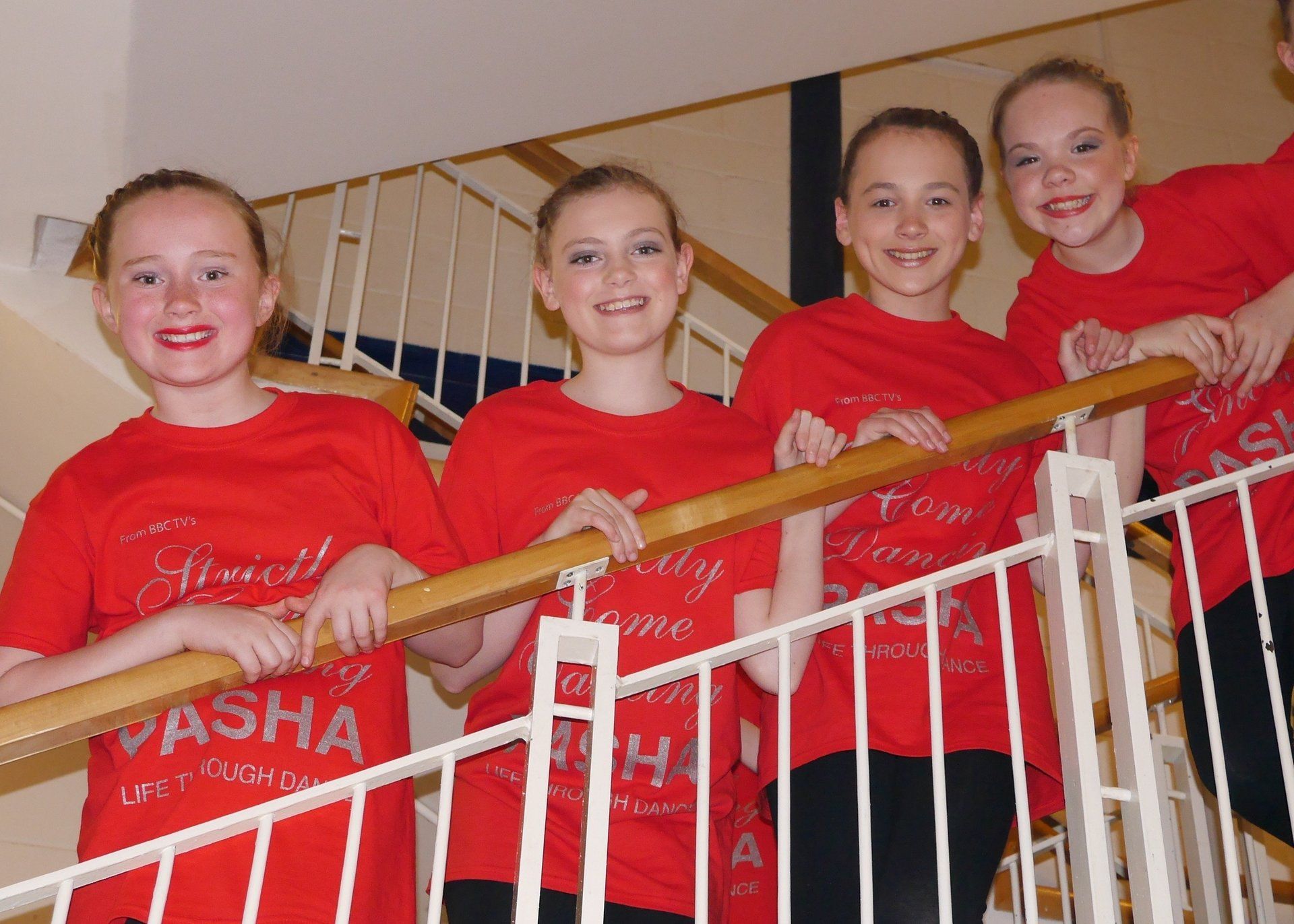 Strictly Come Dancing Students in red shirt