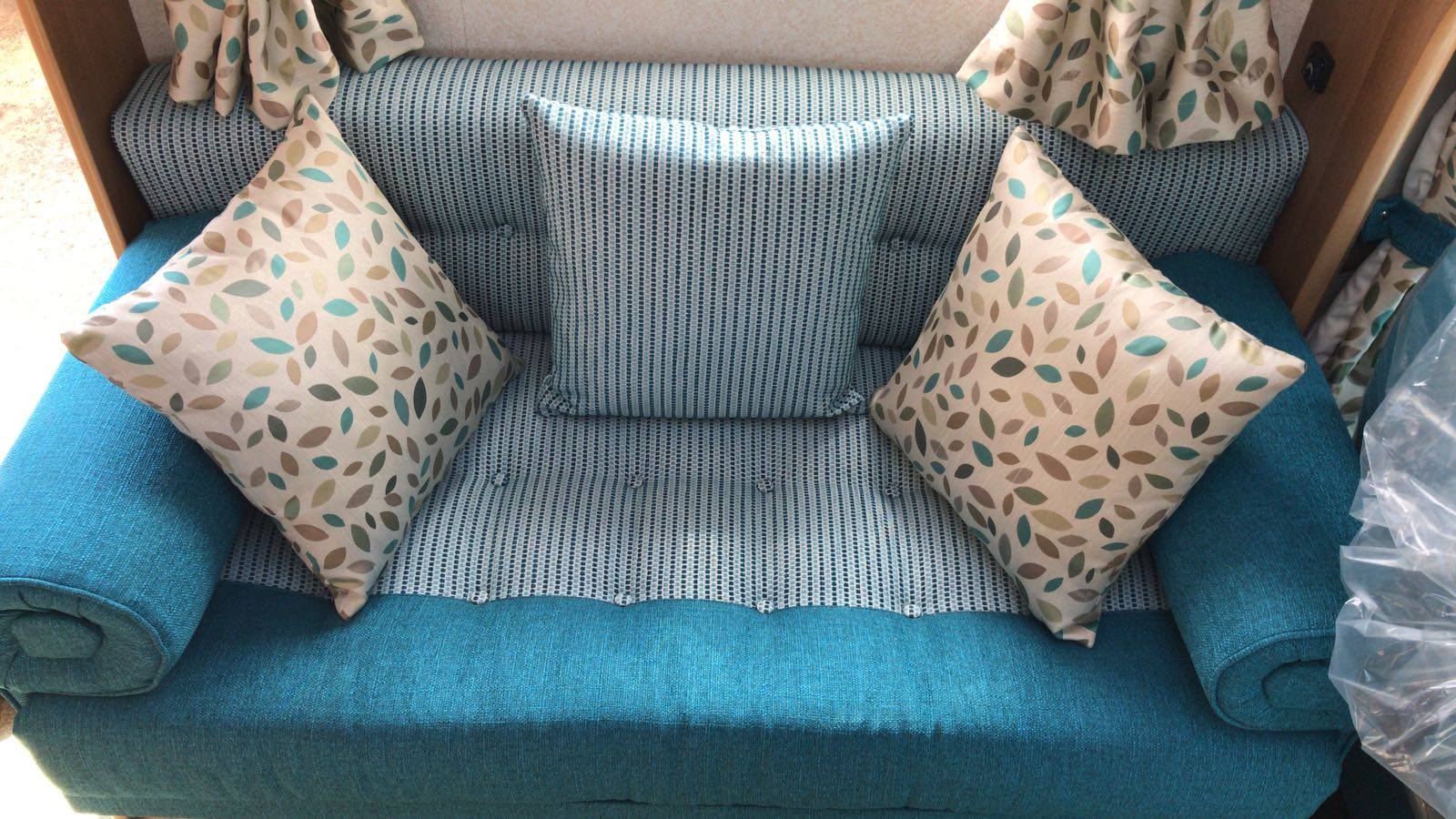sofa cushions blue