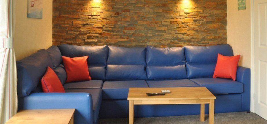 sofa red cushions