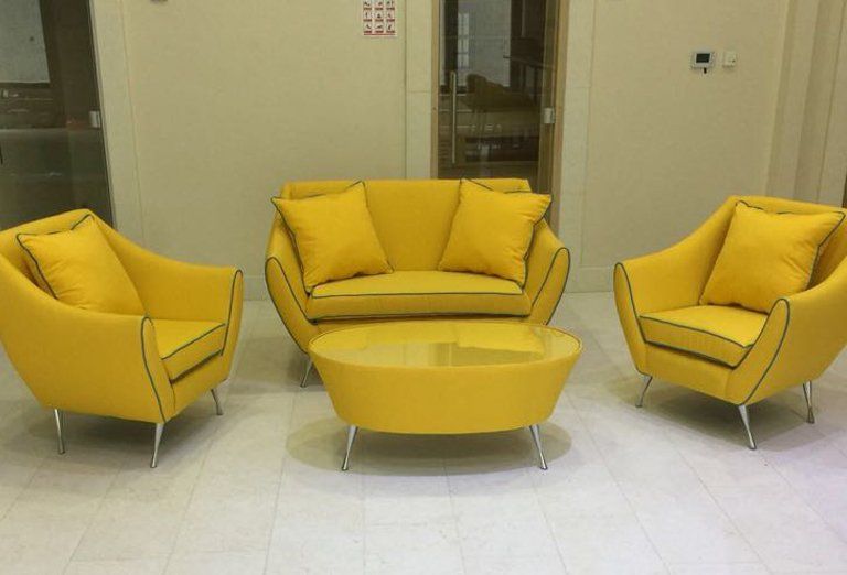 modern yellow seating