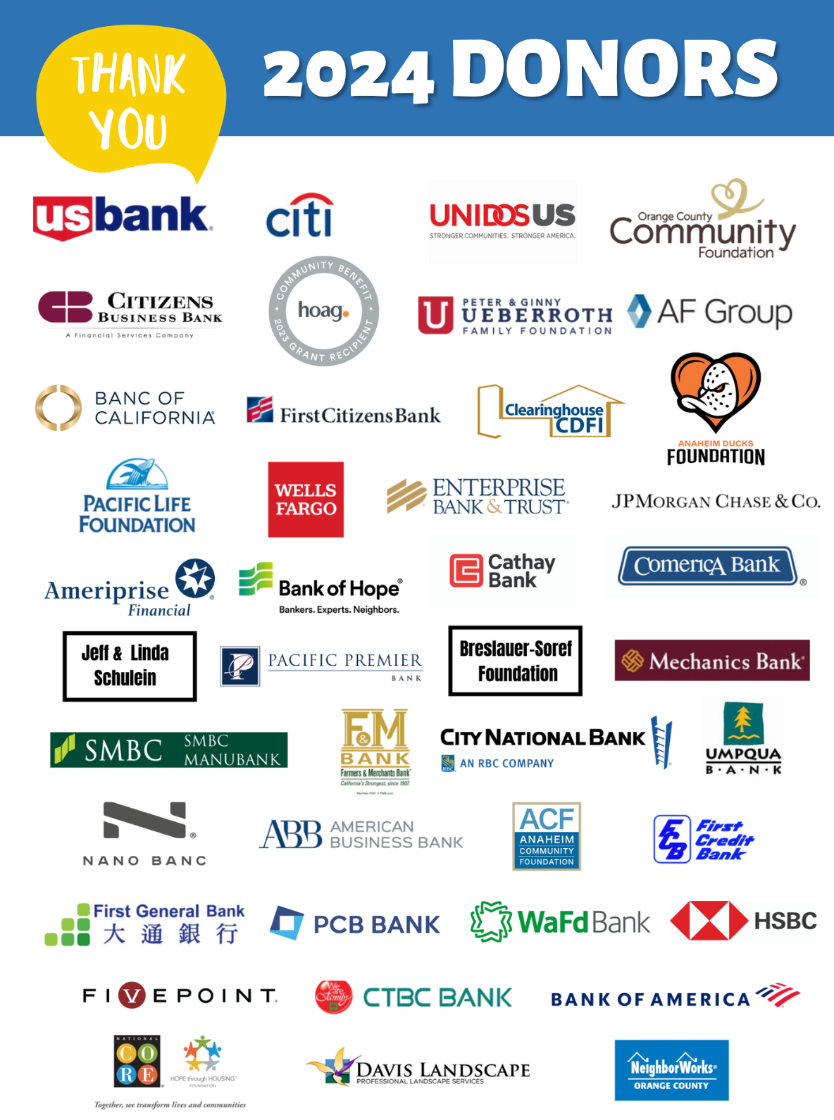 OCCHC Donors