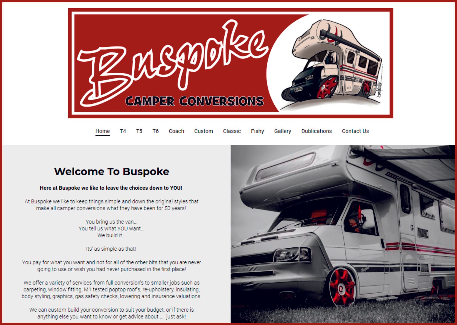 buspoke camper conversions website