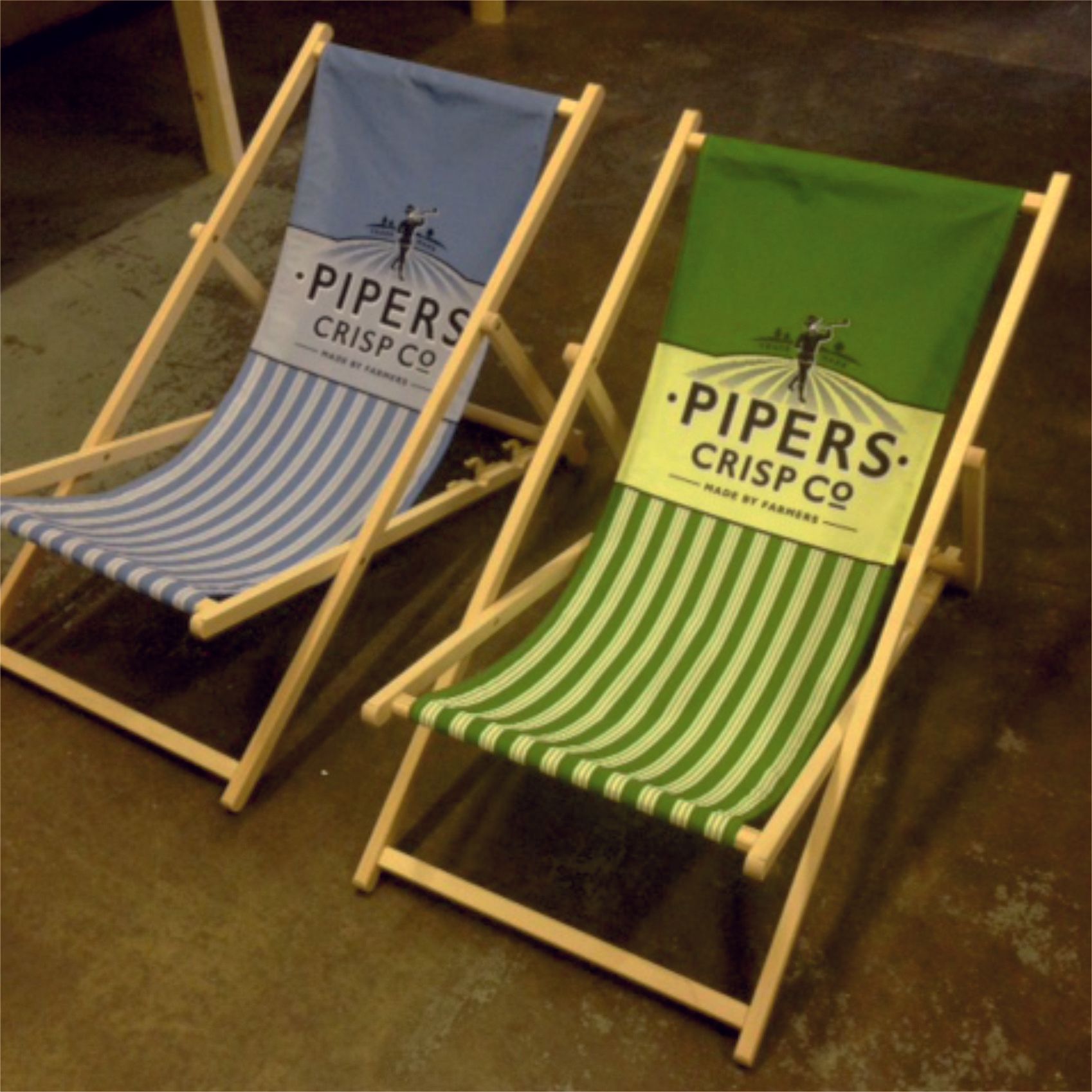 printed deck chair