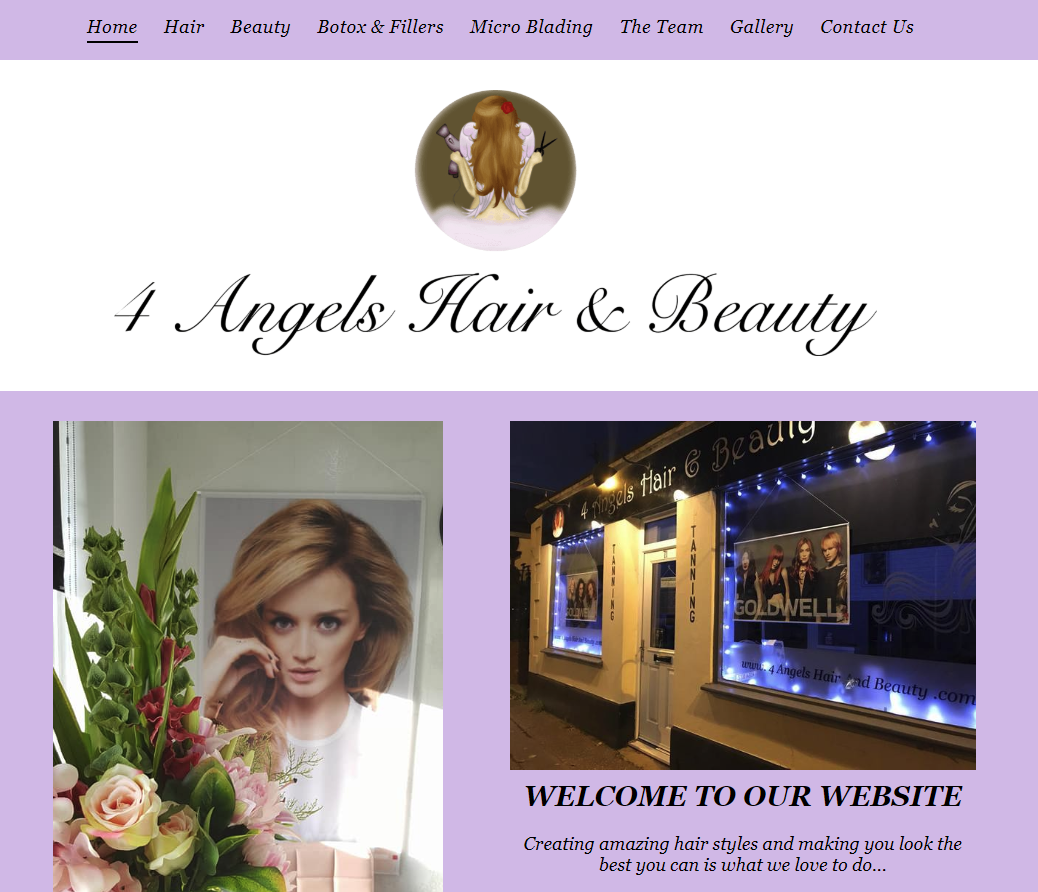 4 Angels Hair And Beauty website