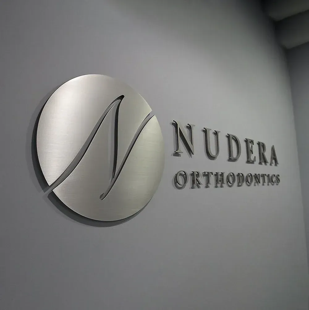 Brushed Aluminium 3D Logo Wall Sign