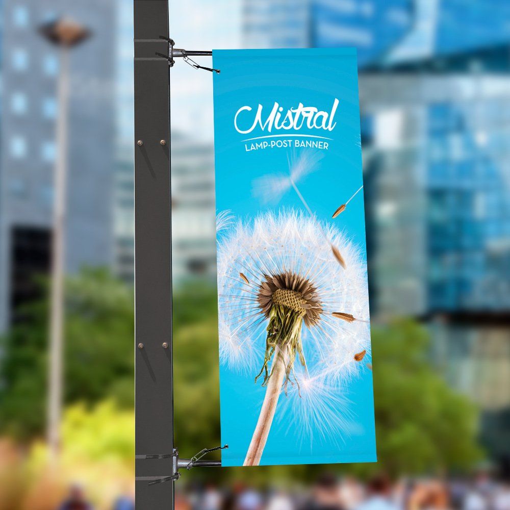 Printed And Mounted Mistral Lamp Post Banner