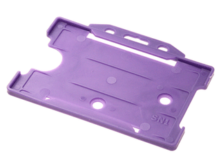 Purple plastic card holder