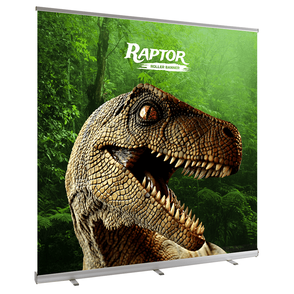 Raptor large printed roller banner