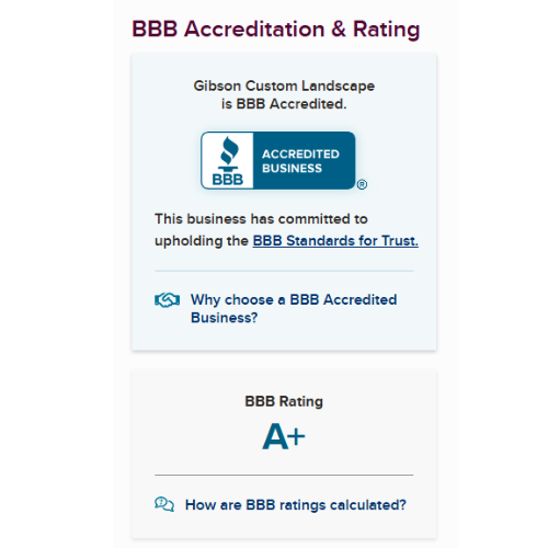 A website that says bbb accreditation and rating