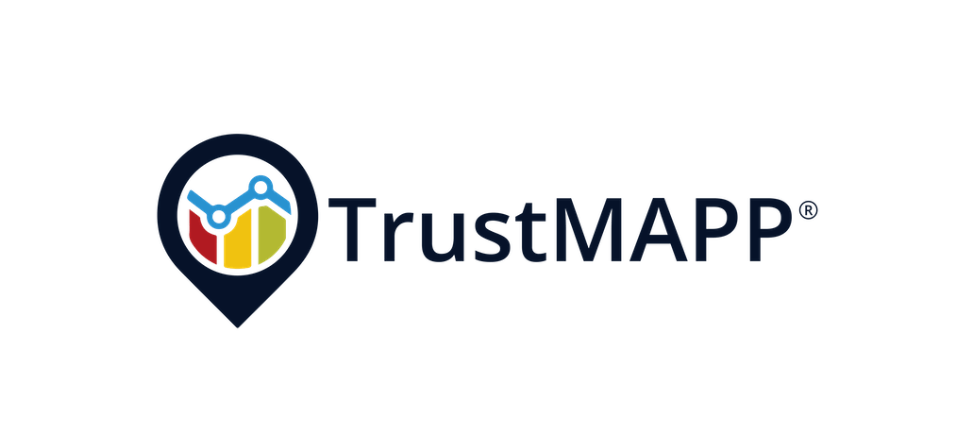 A logo for a company called trustmap.