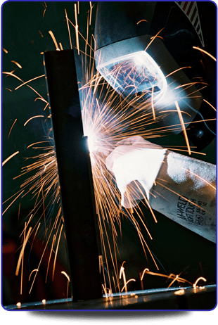 A close-up of a welder.