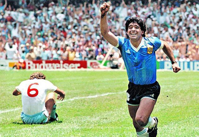 Football memorabilia in the form of Diego Maradona