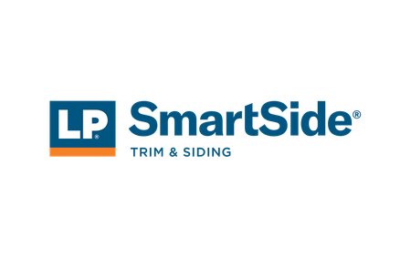 LP SmartSide logo: Blue square with white "LP," orange bar, and dark blue "SmartSide" text.