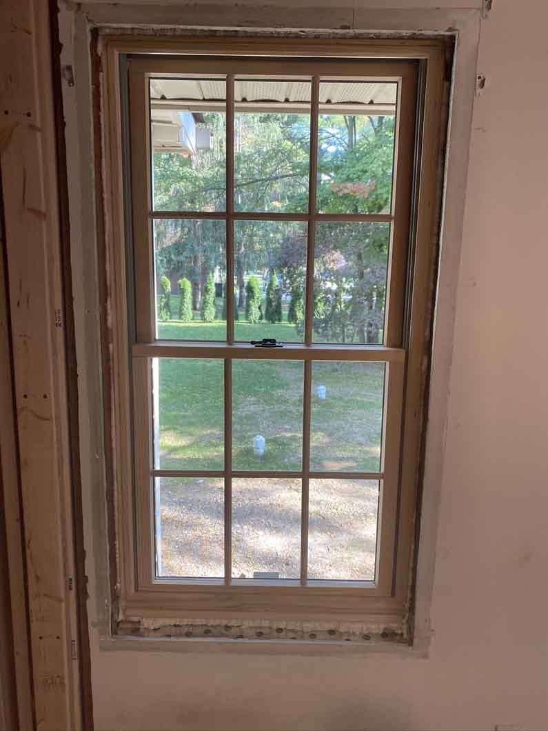 a window with a view of the outside.