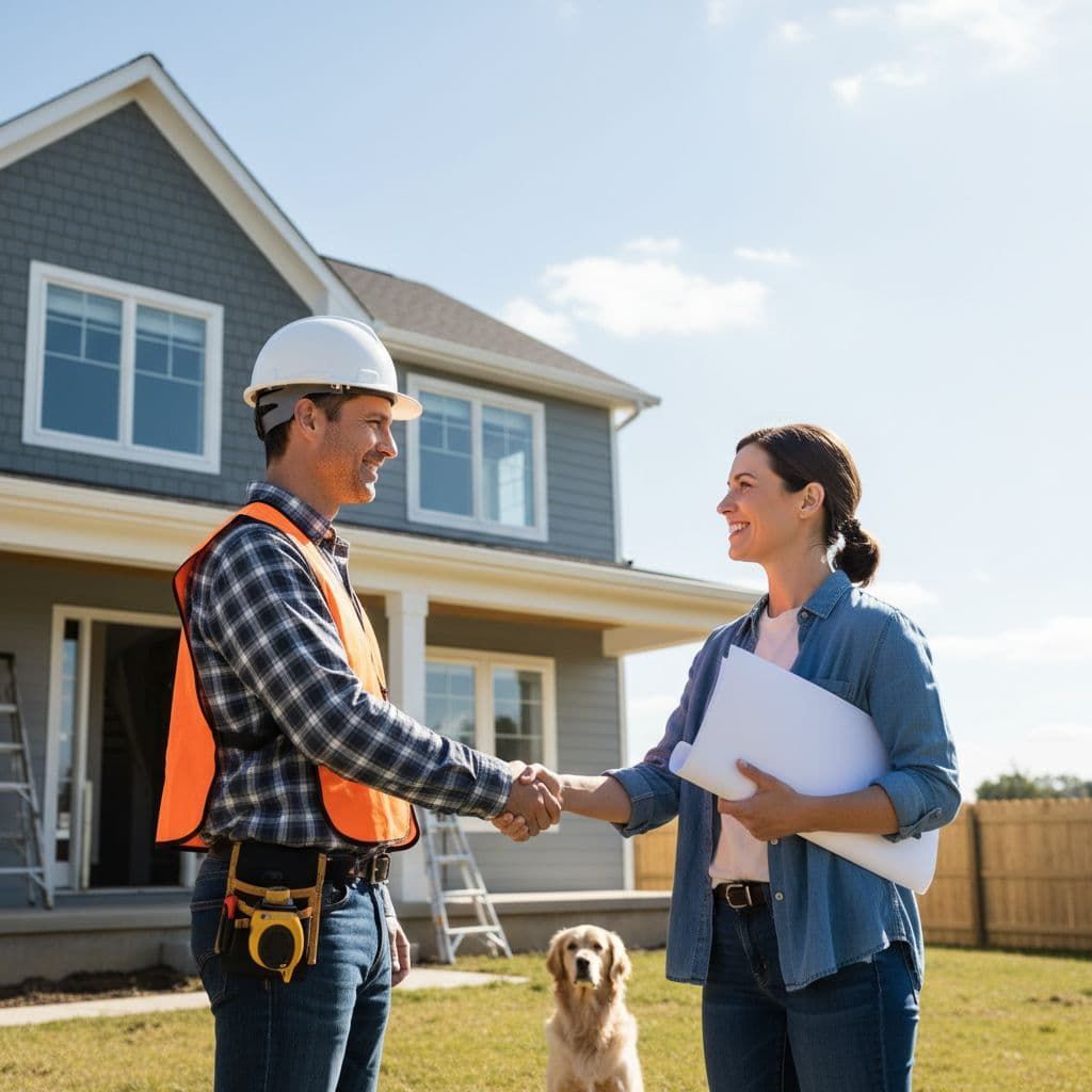 Smart Roof LLC Roofing Consultation Roofing contractor consulting with homeowner about roof replacement in Warren MI