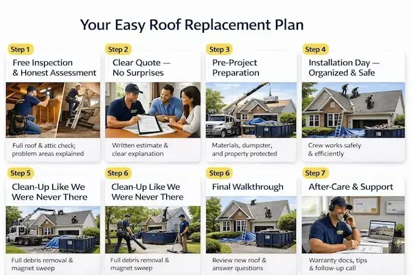 Professional roof replacement project in Warren, MI Residential roof replacement project on a home in Warren, MI completed by Smart Roof LLC