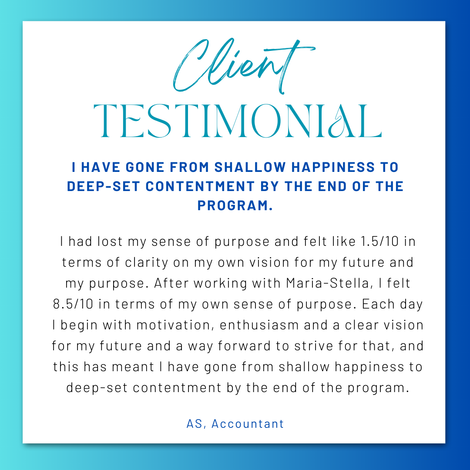 client testimonial for work and be well 1-on-1 burnout coaching