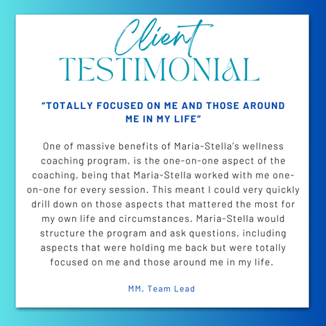 client testimonial for work and be well 1-on-1 burnout coaching