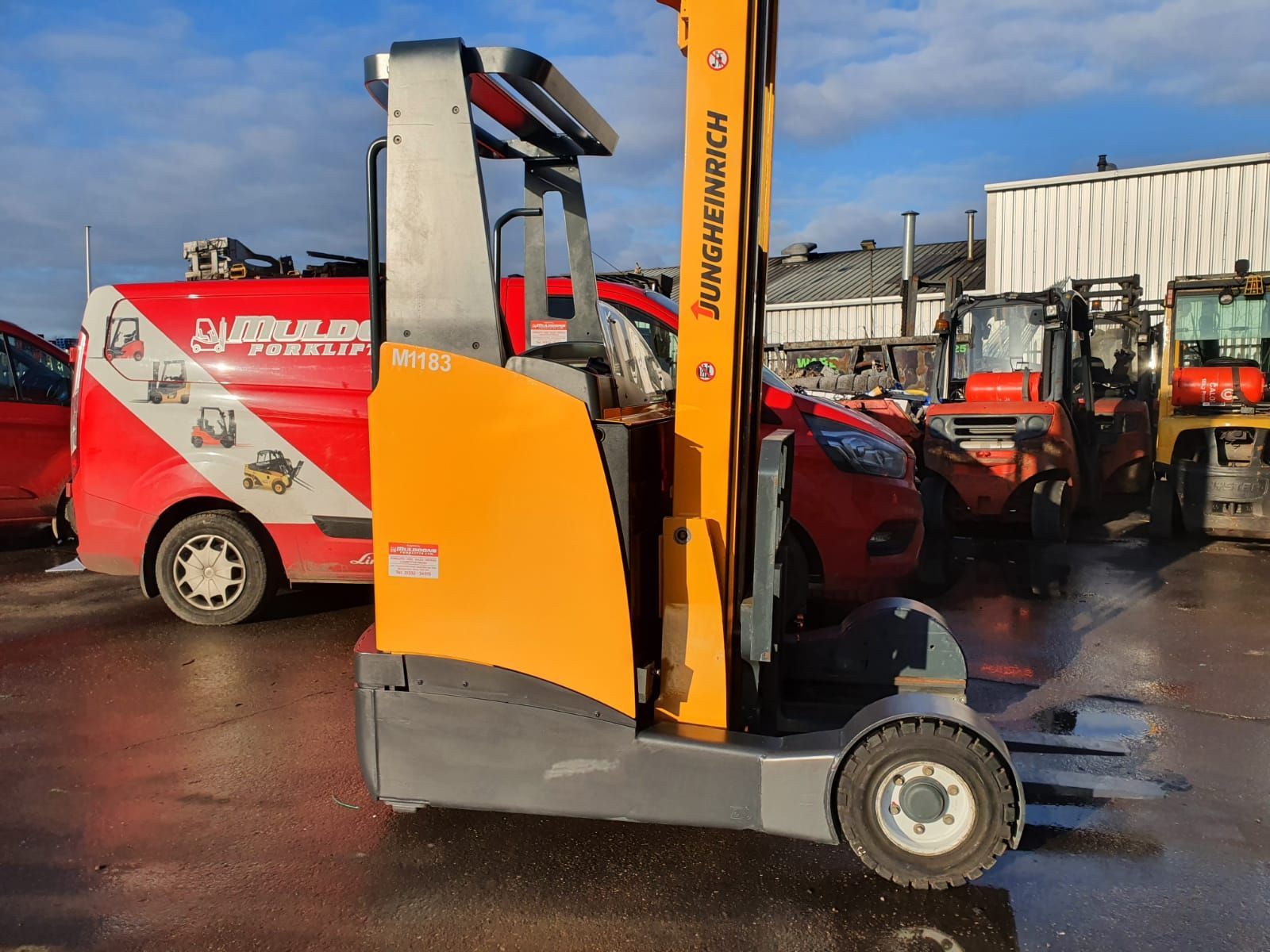 A 26-point check is carried out on all forklift trucks covering everything from hydraulic oil levels through to stretch measurements