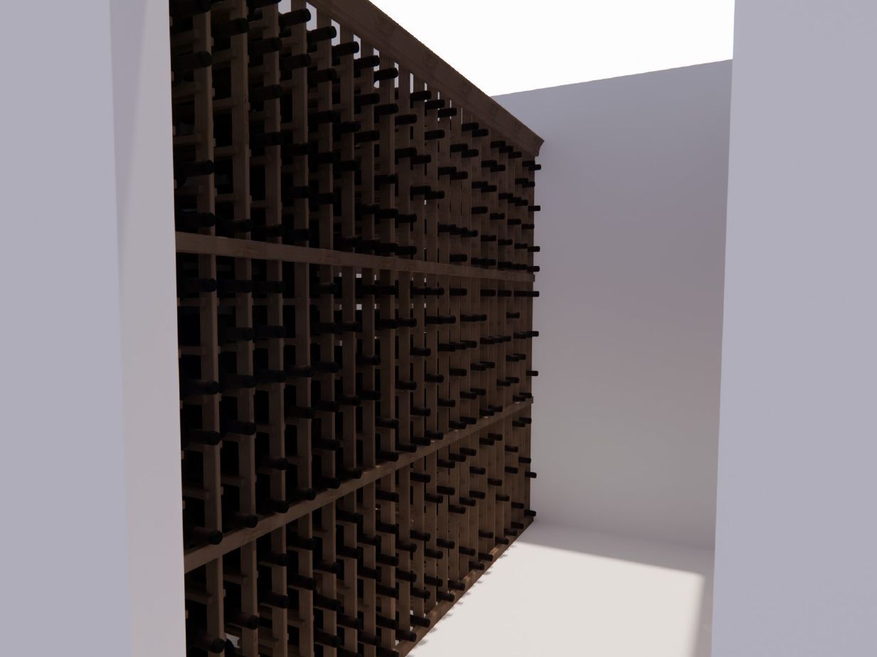 A 3d rendering of a wall with a lot of holes in it