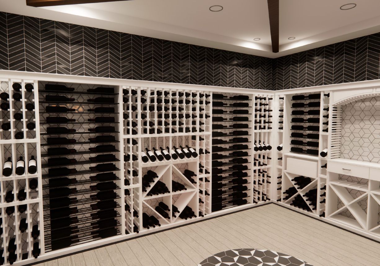 A large wine cellar filled with lots of bottles of wine