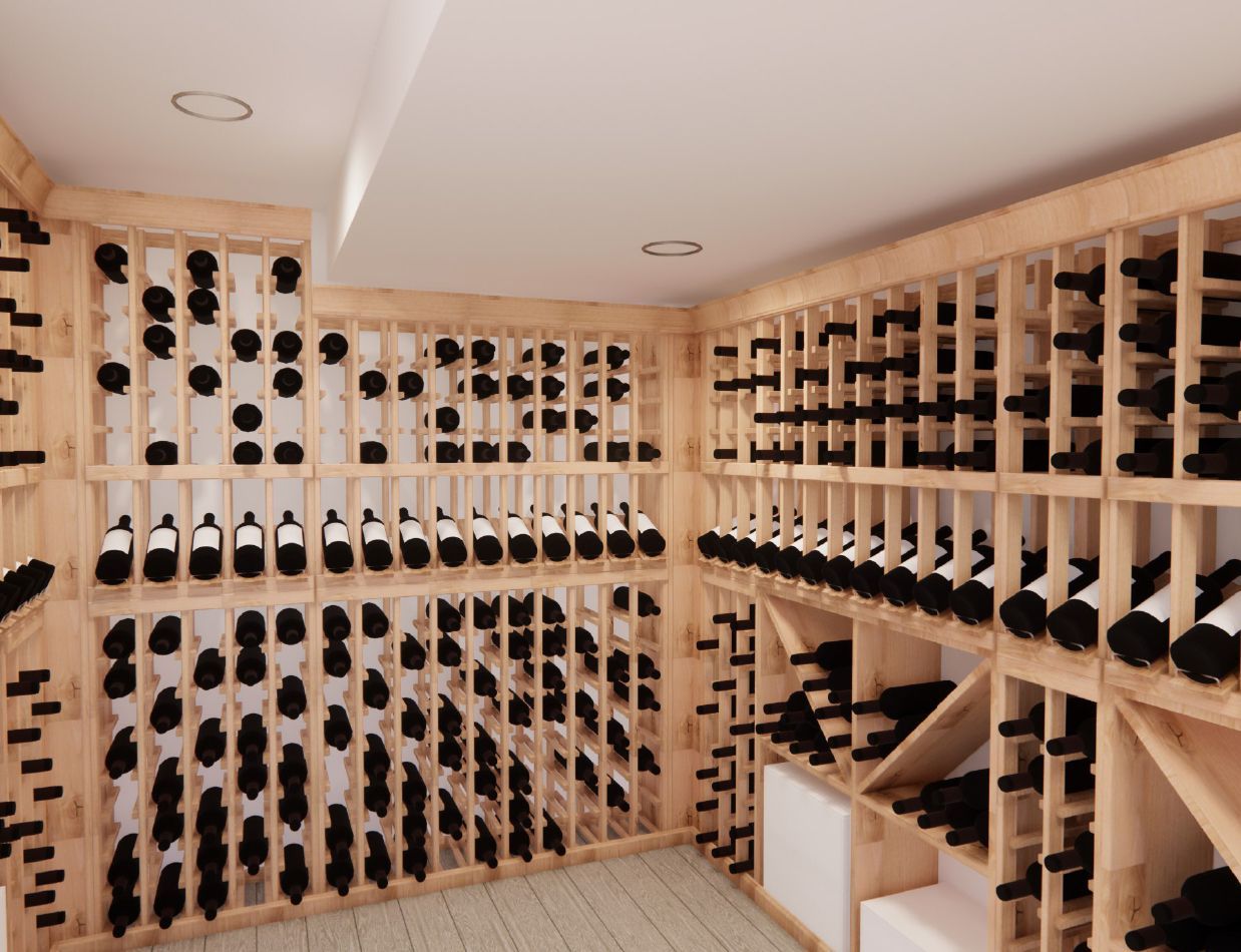 A wine cellar filled with lots of bottles of wine