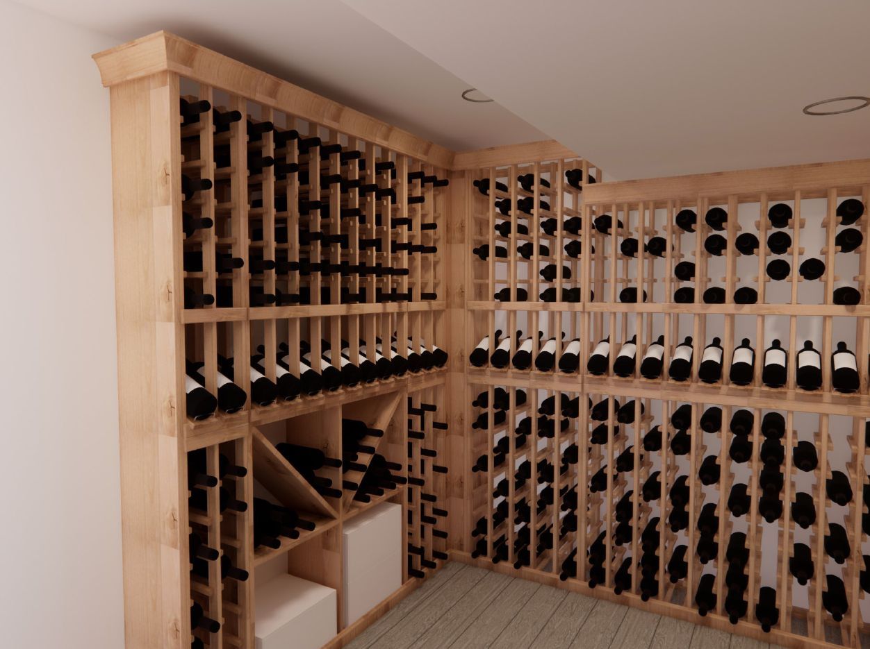 A wine cellar filled with lots of bottles of wine