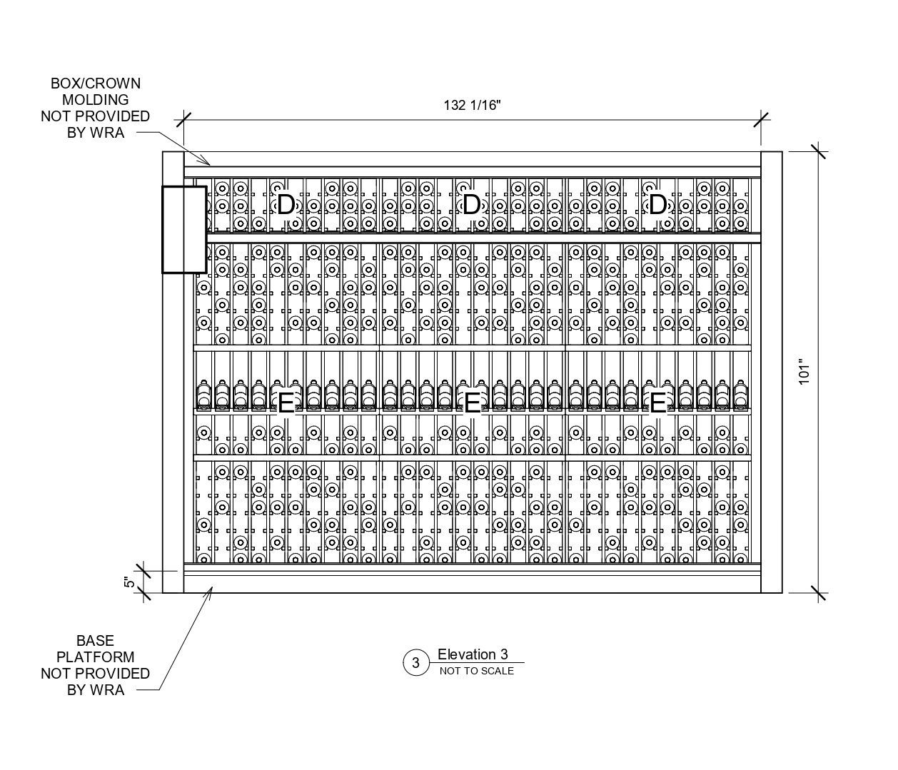 A black and white drawing of a building with a lot of windows.
