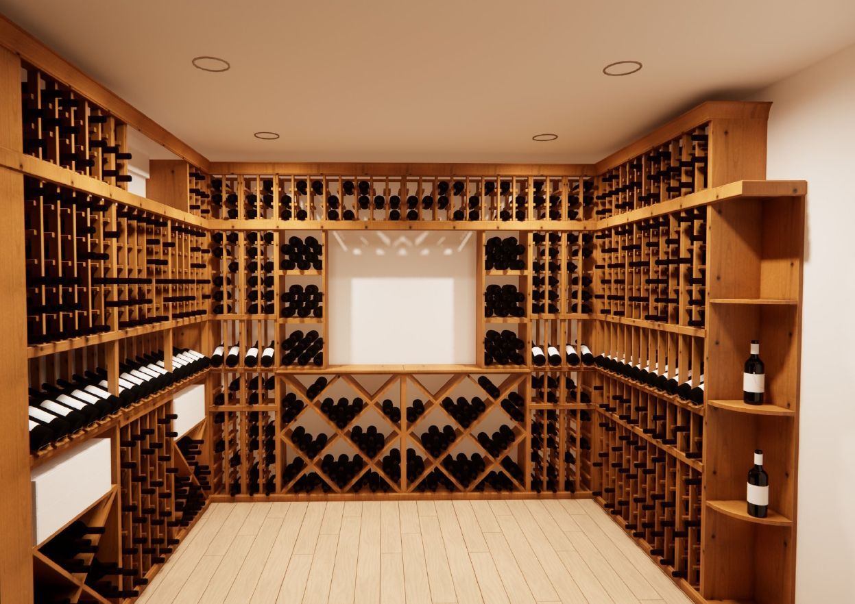 A wine cellar filled with lots of wine bottles