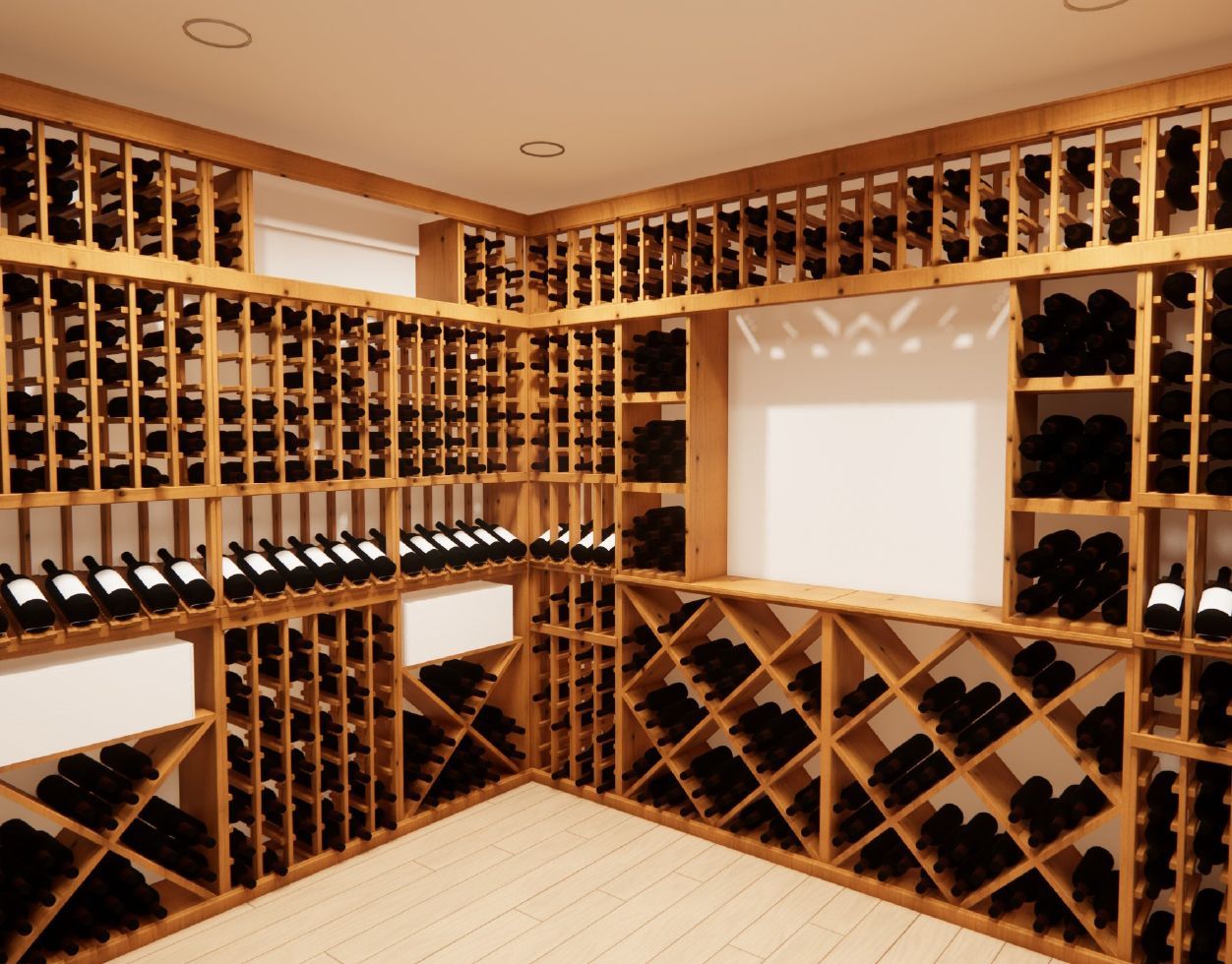 A wine cellar filled with lots of bottles of wine