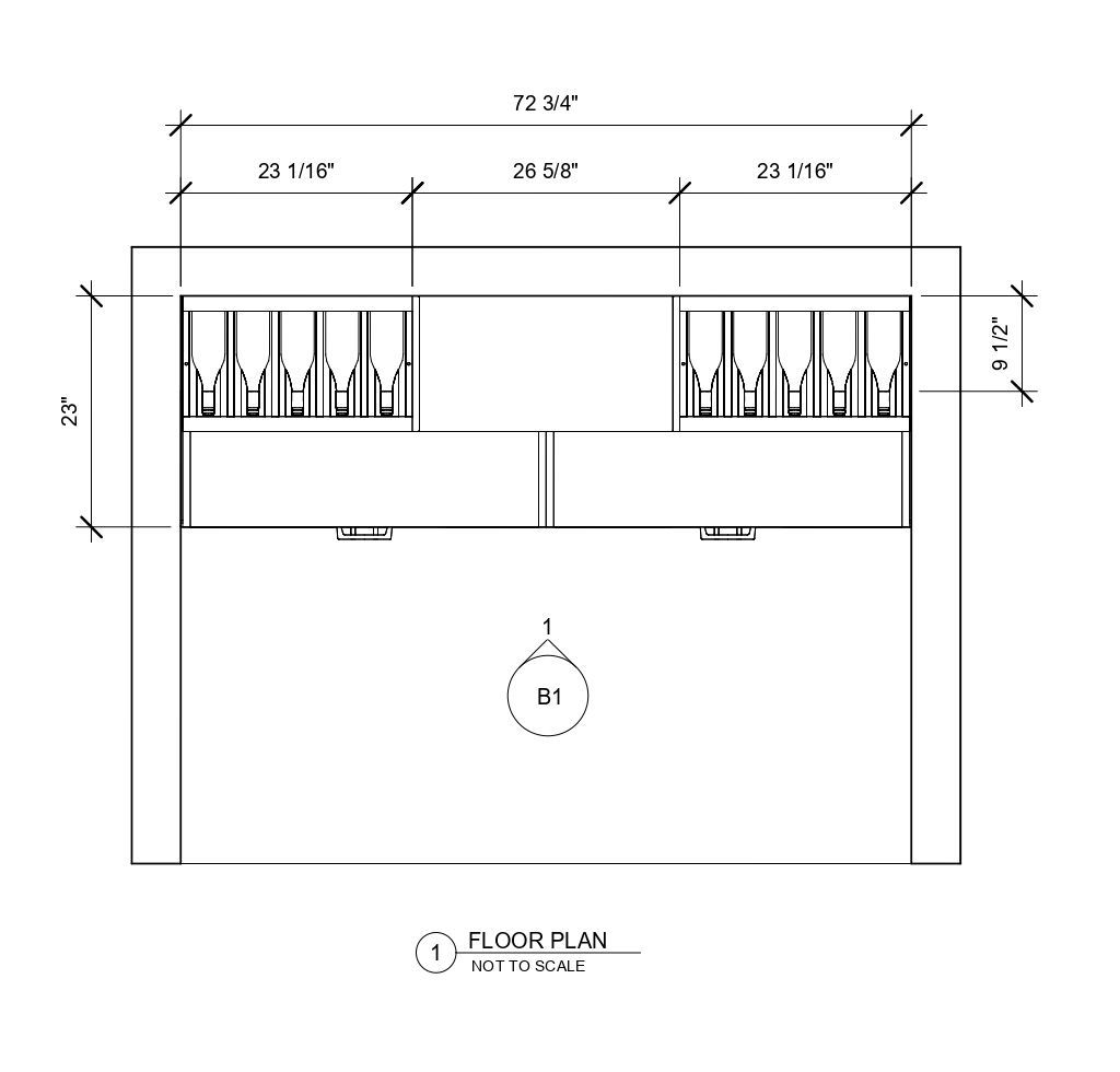 A black and white drawing of a floor plan