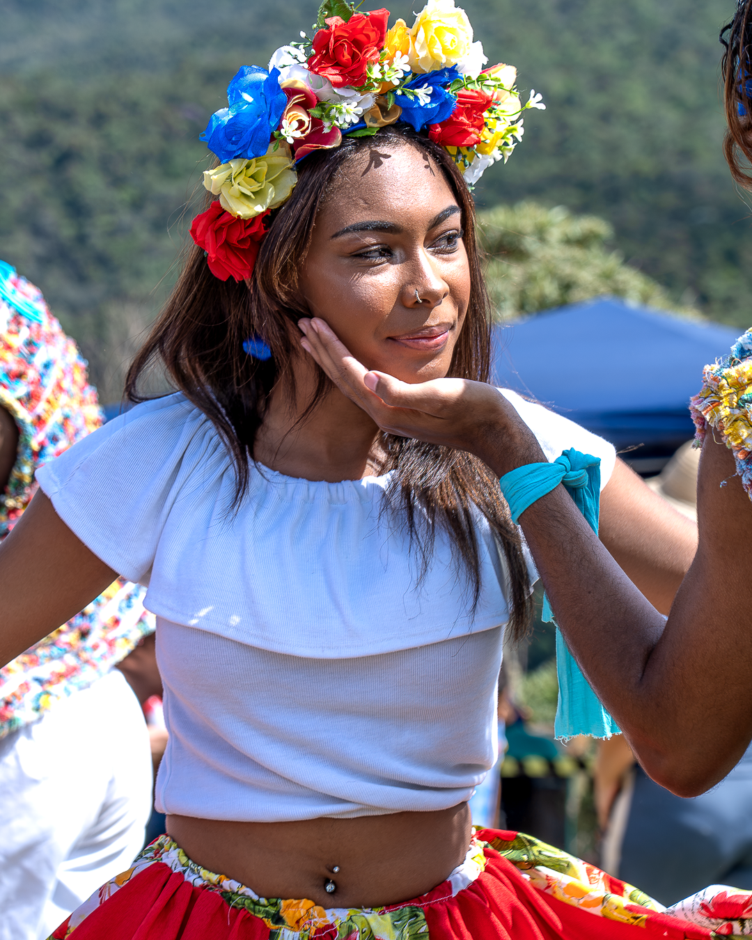 O Tumbaitá marcou presença na tradicional Festa de Santa Cruz, levando sua energia para um dos momen