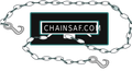 Chain with hooks wrapped around a dark rectangle with the website name CHAINSAF.COM.