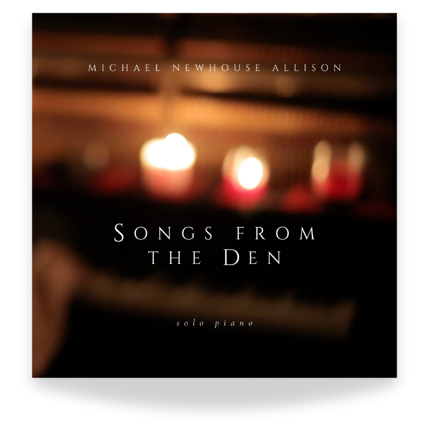 Where Eagles Fly solo piano album cover . The music of Michael Newhouse Allison.