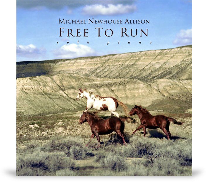Free To Run album cover. Solo piano music by Michael Newhouse Allison.