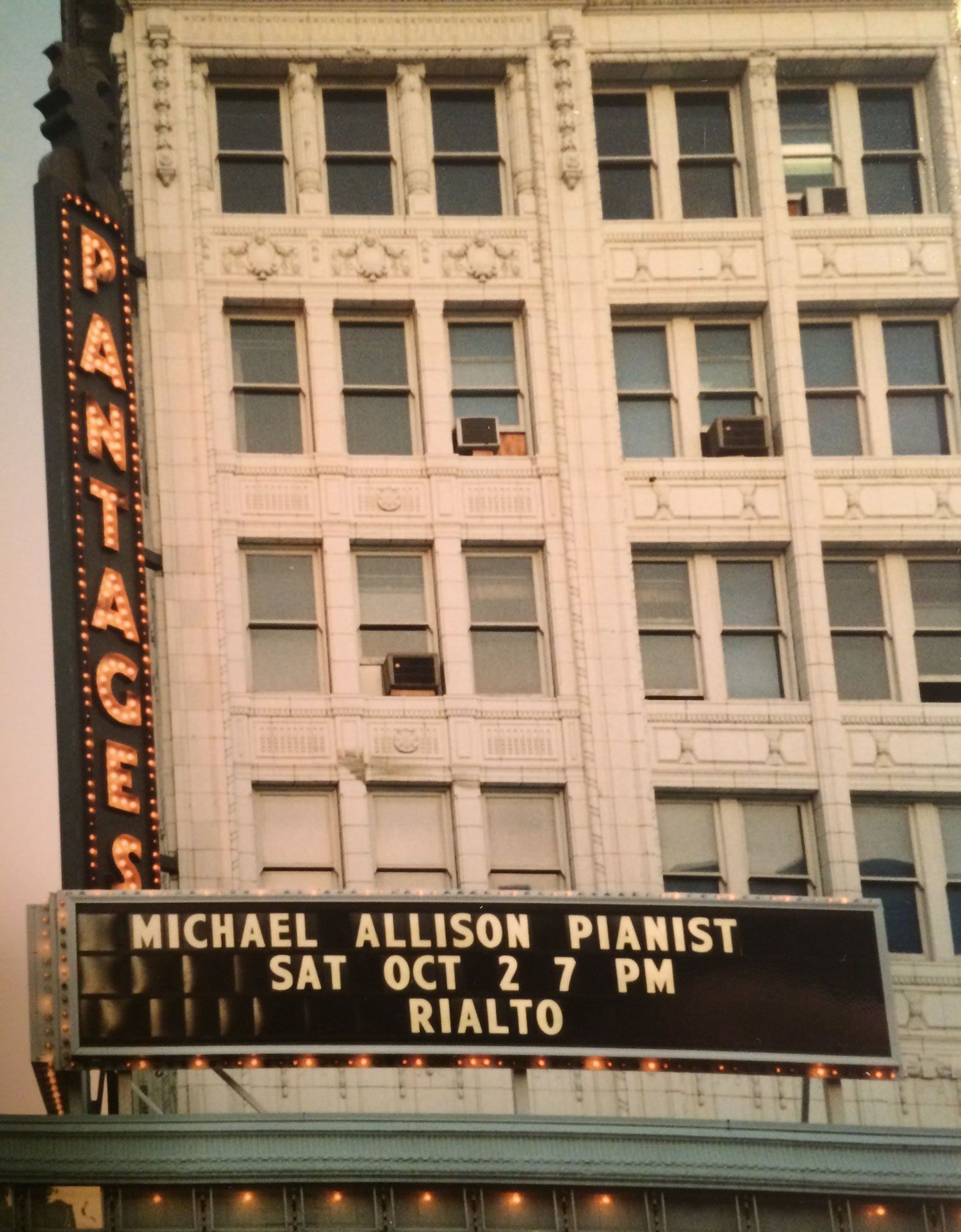 Michael Newhouse Allison Broadway Center marquee 1993.