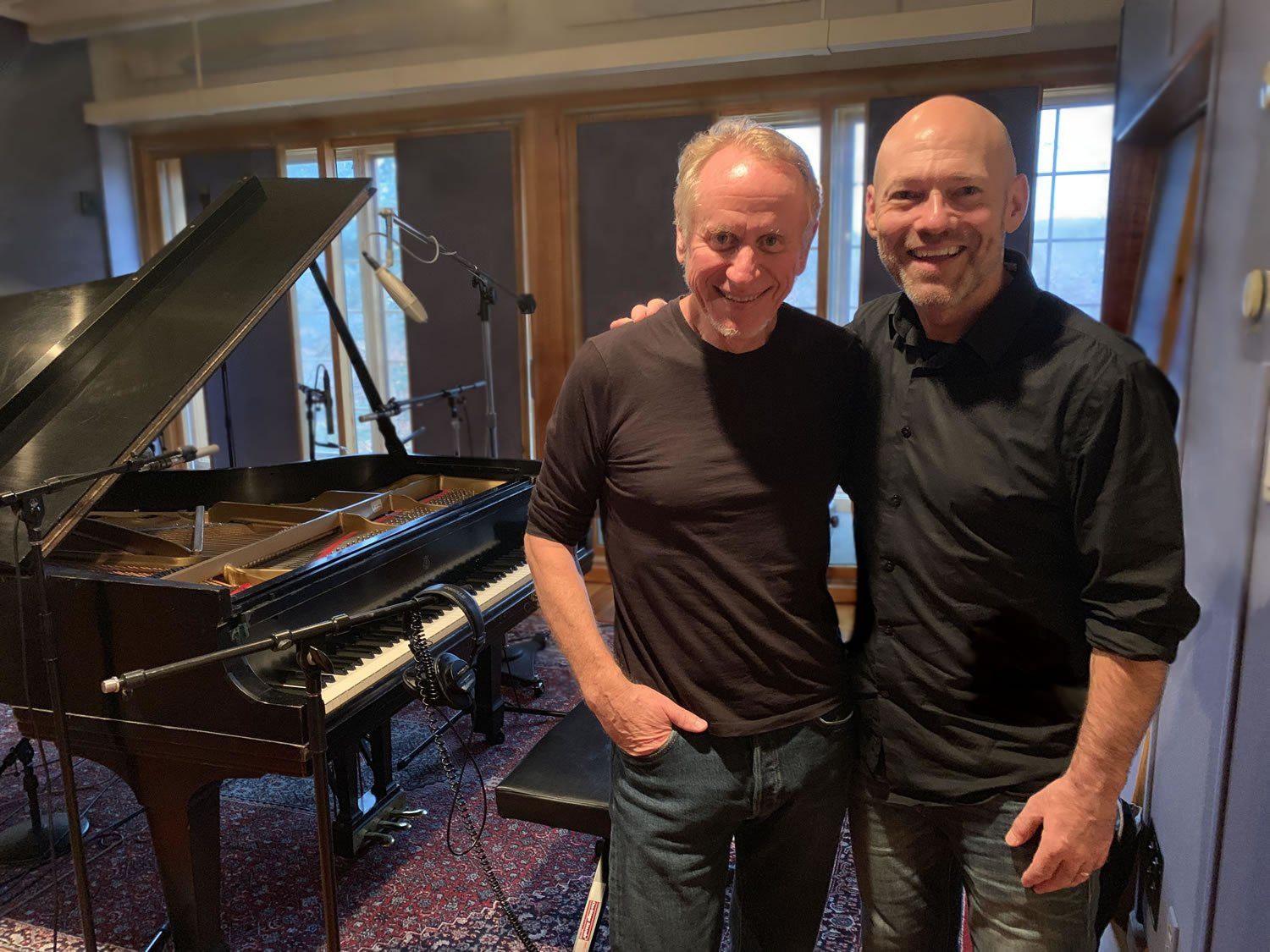 Will Ackerman and Michael Newhouse Allison during Our Years recording session.