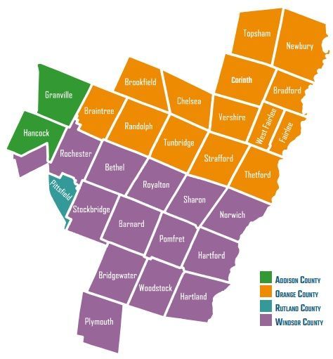 Towns Served by GMEDC Upper Valley Vermont