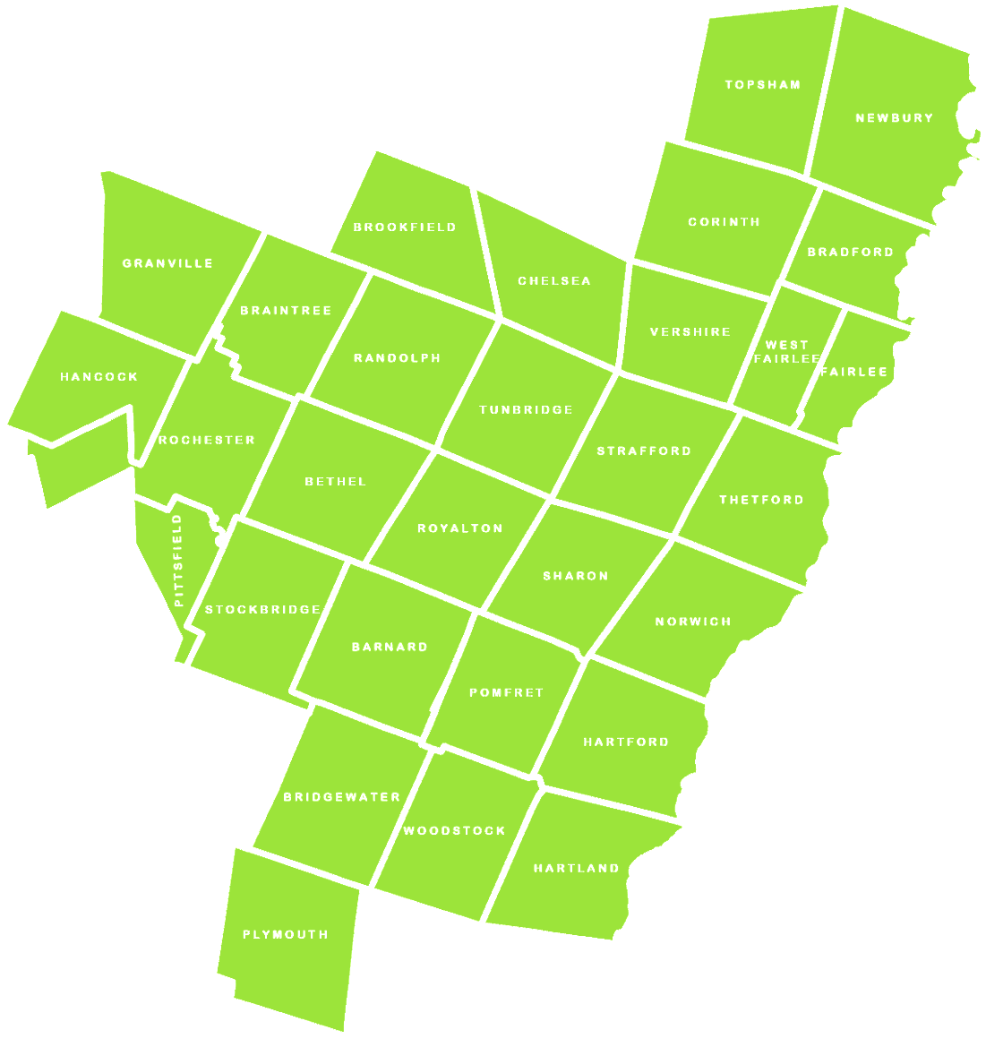 Towns Served by GMEDC Upper Valley Vermont