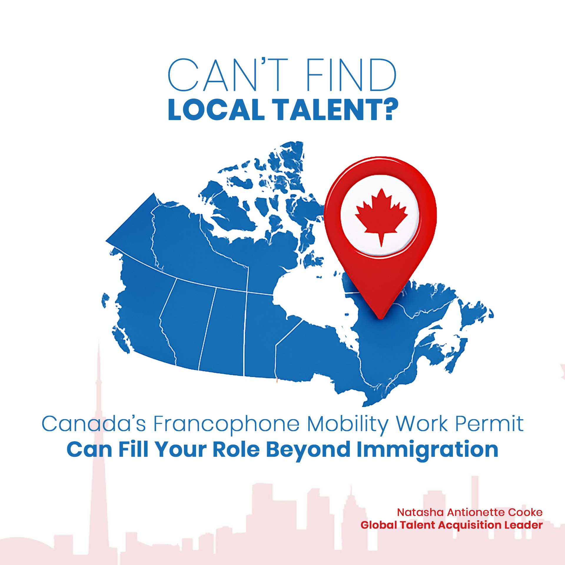 An advertisement for canada 's francophone mobility work permit