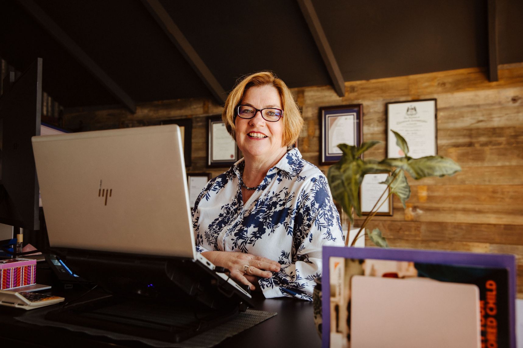 Jane Sitting At Desk With Her Laptop — Accounting in Warwick, QLD