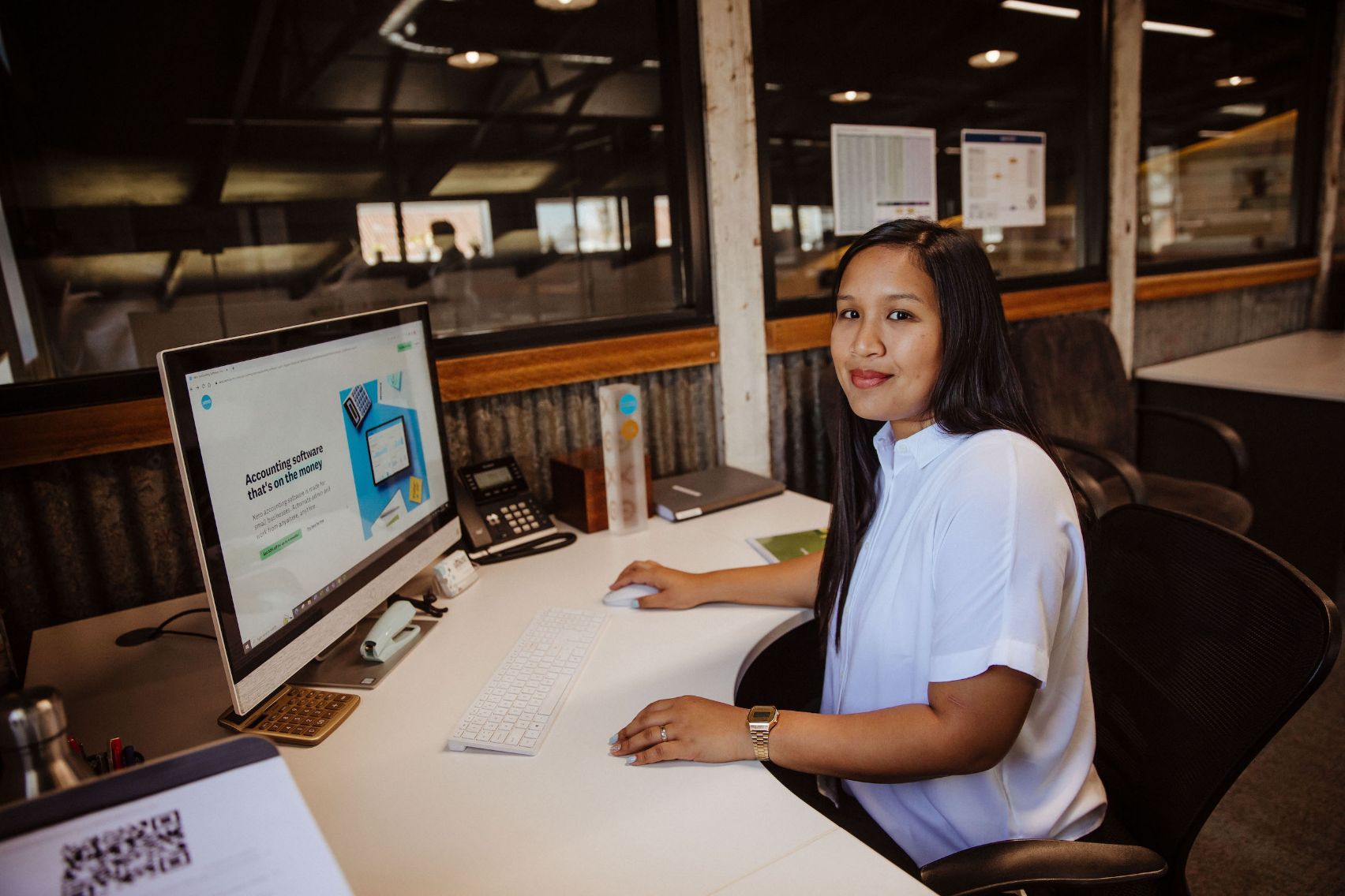 Nikki At Desk — Catalyst Accounting & Tax in Warwick, QLD