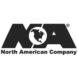 A black and white logo for north american company