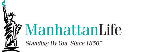 A manhattan life logo with a statue of liberty on it