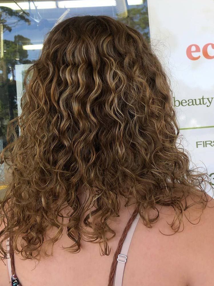 Permed Curly Hair — Eco Village Hair-Bribie Island Hairdresser In Bongaree QLD