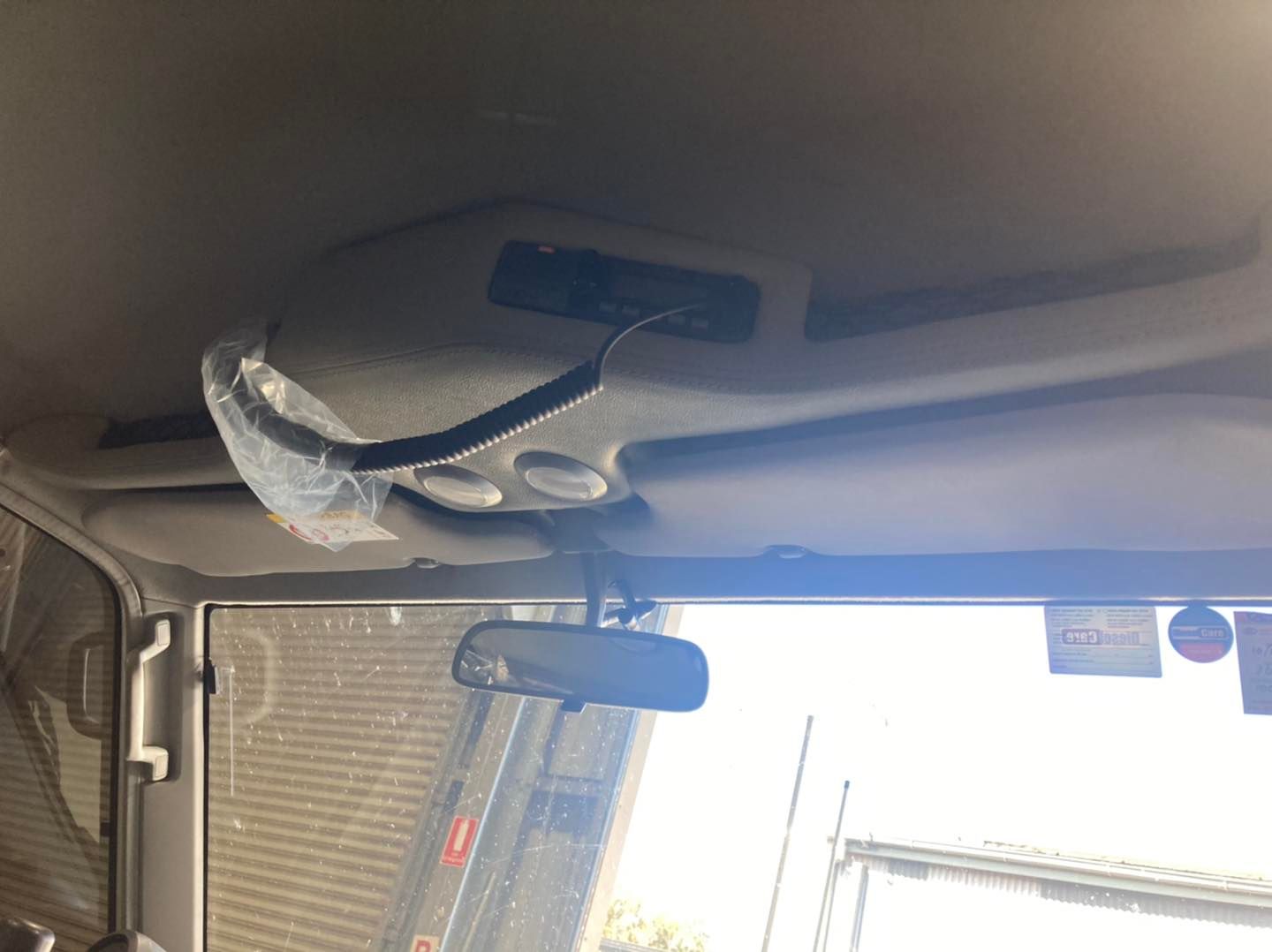 The Ceiling of a Car With a Sun Visor and a Rear View Mirror — Emerald 4x4 in Emerald, QLD